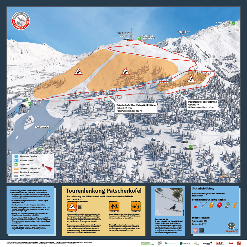 Schutzzonenkarte des Patscherkofel