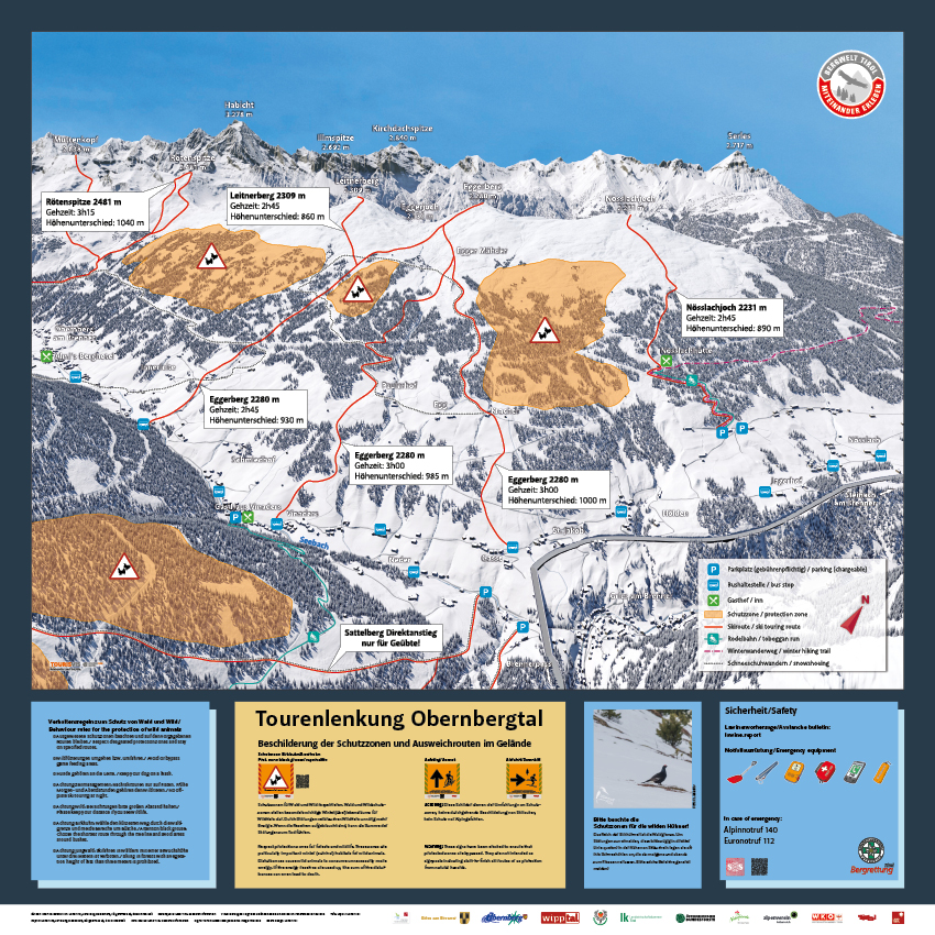 Skitourenpanorama Nösslachjoch